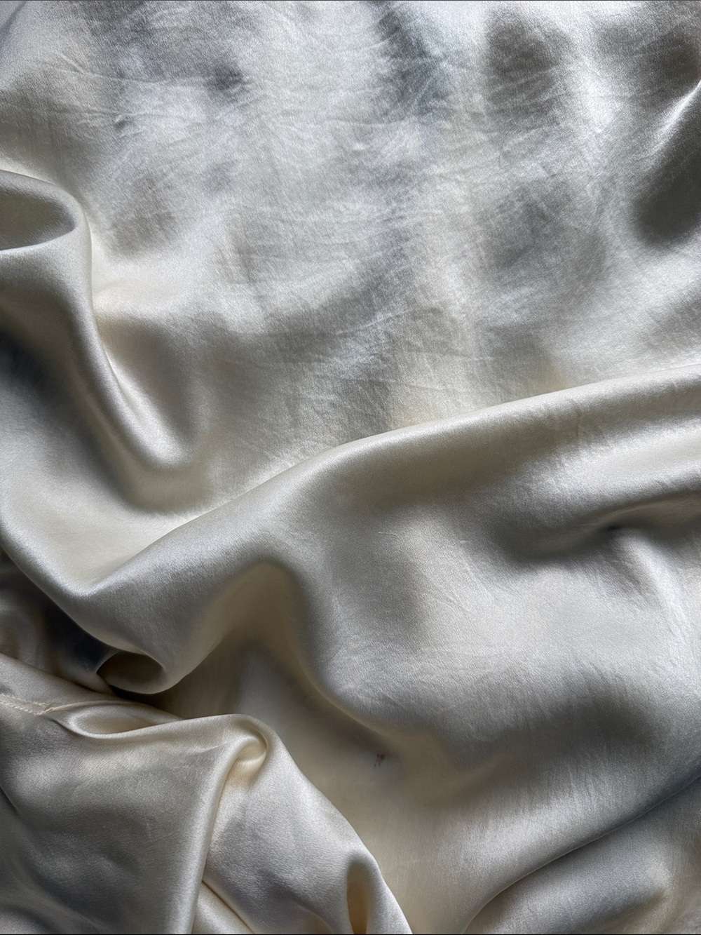 Villa de la Seta Ivory Pure Silk Robe Size 42 Made in Italy Shawl Collar (medium